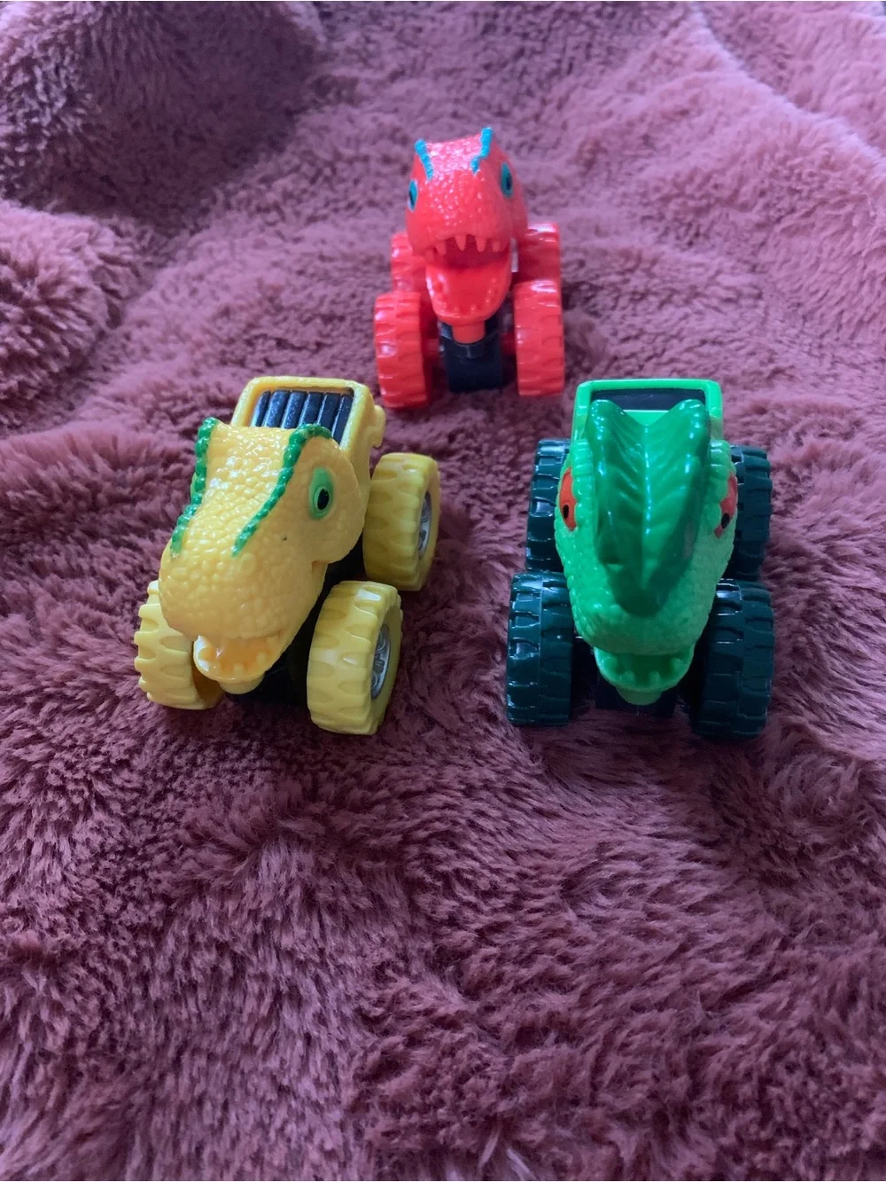 Spark Create Imagine Dino Monster Truck 3-Piece Toy Car Lot T-Rex Triceratops